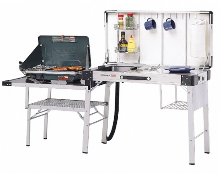 coleman camping kitchen with sink